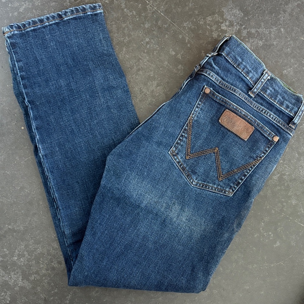 Wrangler Men's Slim Straight Jeans - Blue